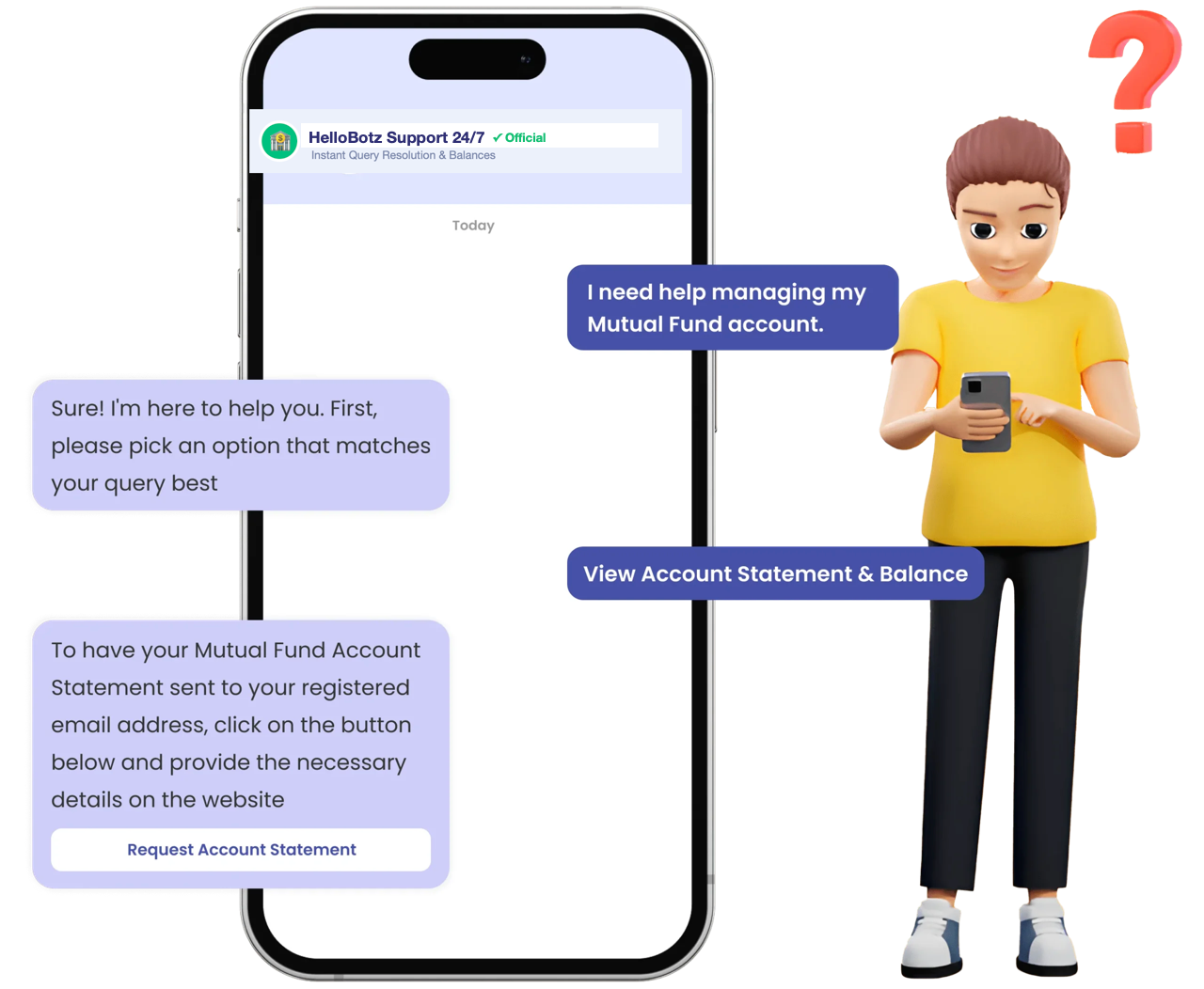 Customer Support and Query Resolution Illustration