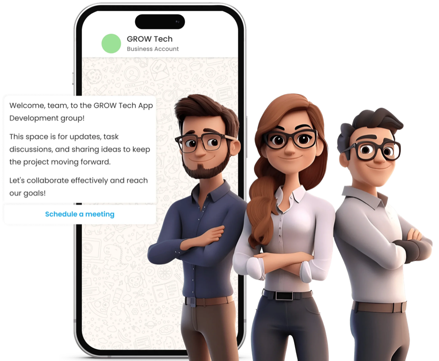Instant Messaging for Team Collaboration Illustration