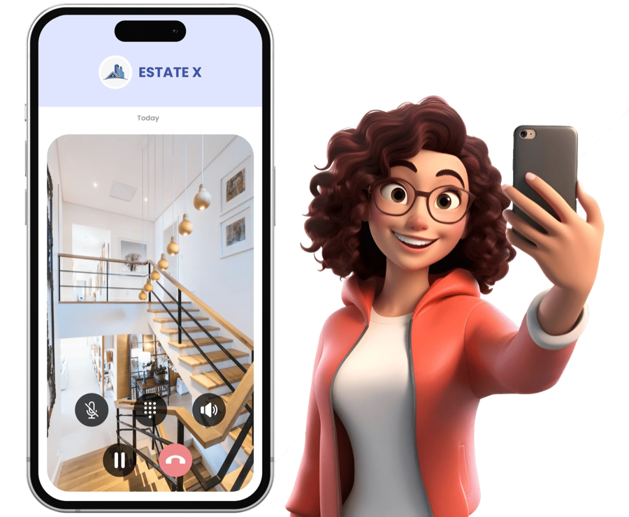 Virtual Property Tours and Meetings Illustration