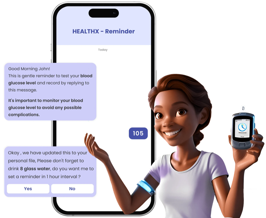 Efficient, real-time support for your patients. Illustration