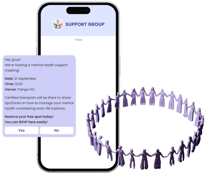 Group Support and Community Building Illustration