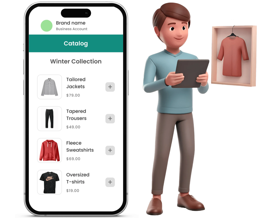 Product Catalog Sharing Illustration