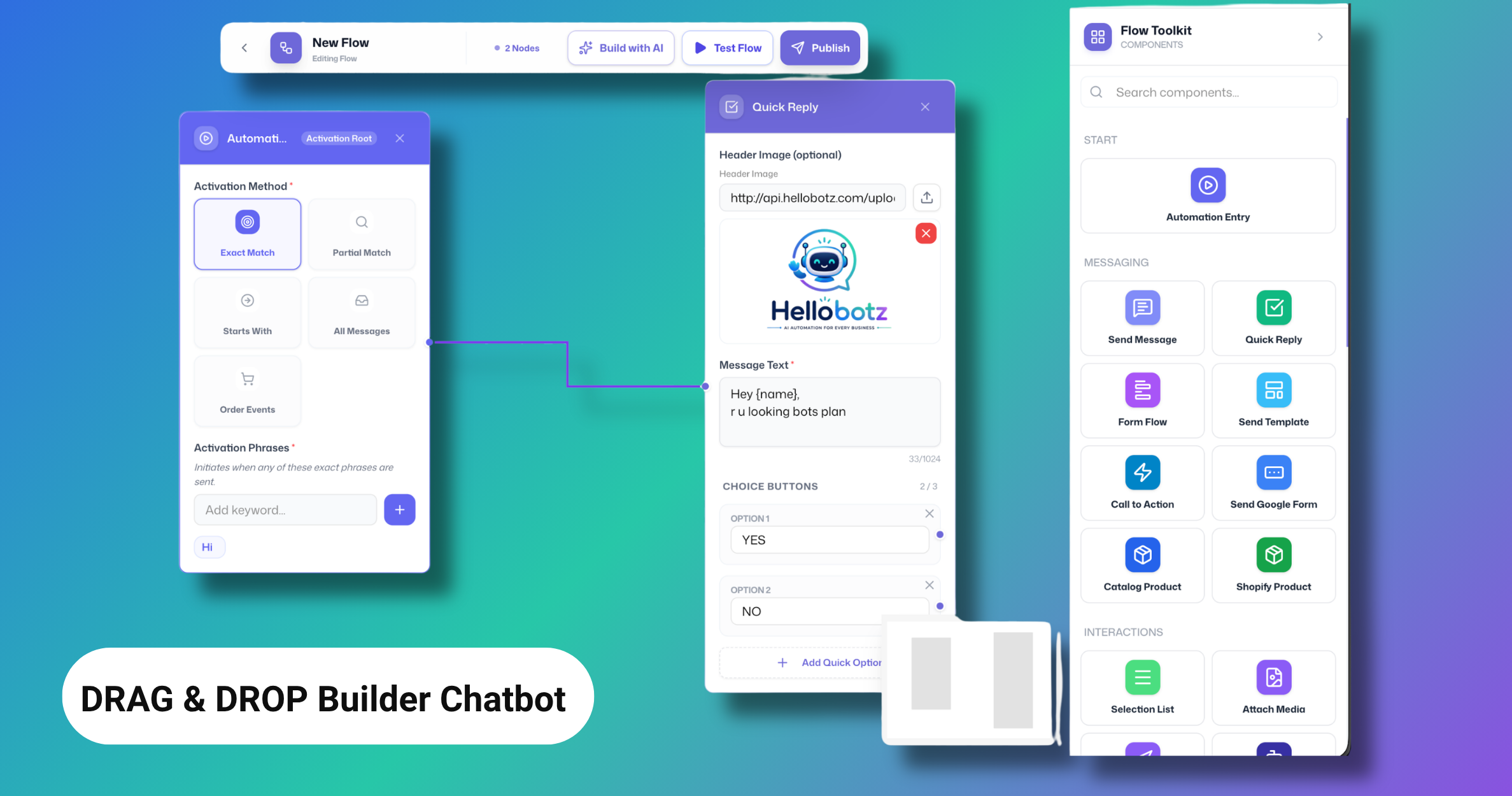 No-Code Chatbot & Automation Builder